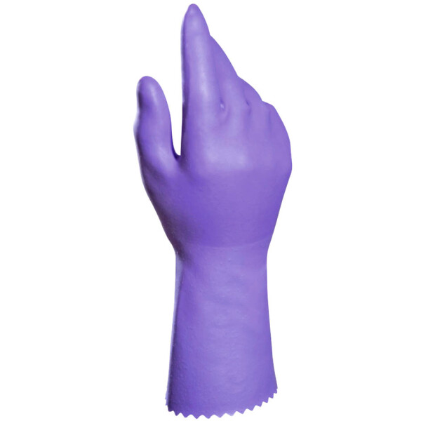 Spontex Latex-Handschuh Extra Comfort, Gr&ouml;&szlig;e L, lila
