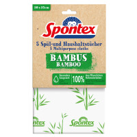 Spontex Spül- und Haushaltstuch Bambus, 5er Pack