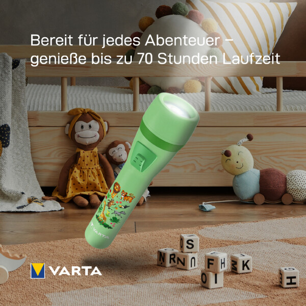 VARTA Kinder-Taschenlampe "Kids Flashlight", grün