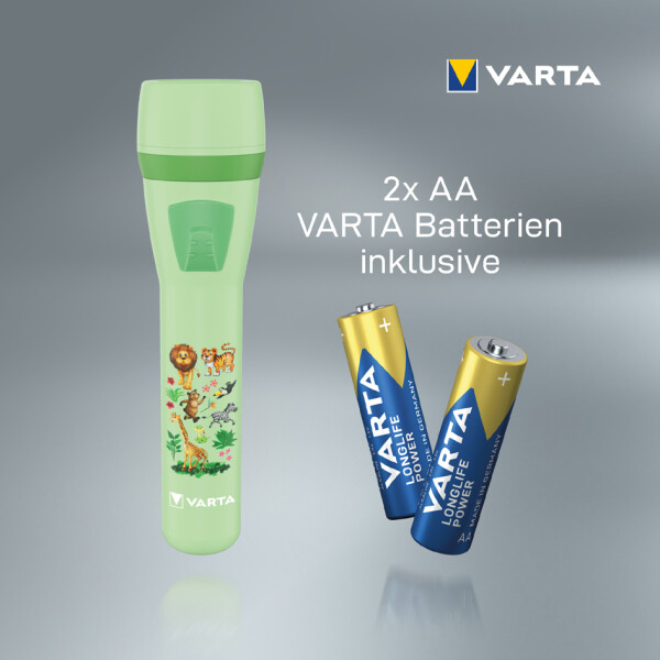 VARTA Kinder-Taschenlampe "Kids Flashlight", grün