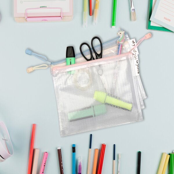 djois Rei&szlig;verschlusstasche ZIPPER Pastell, DIN A4, PVC