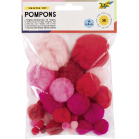 folia Pompons, 30 Stück, TON IN TON MIX Gelb