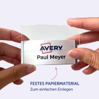 AVERY Einsteck-Namensschild, 190 g qm, 64 x 22 mm, weiß