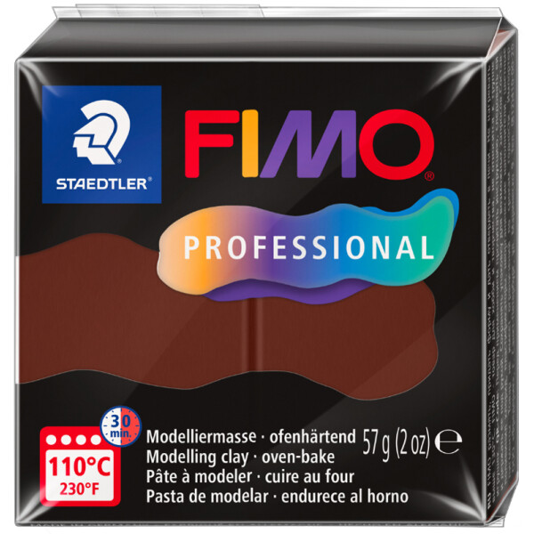 FIMO PROFESSIONAL Modelliermasse, ofenhärtend, 57 g, schoko