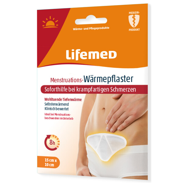 Lifemed Menstruations-Wärmepflaster, 100 x 150 mm, weiß