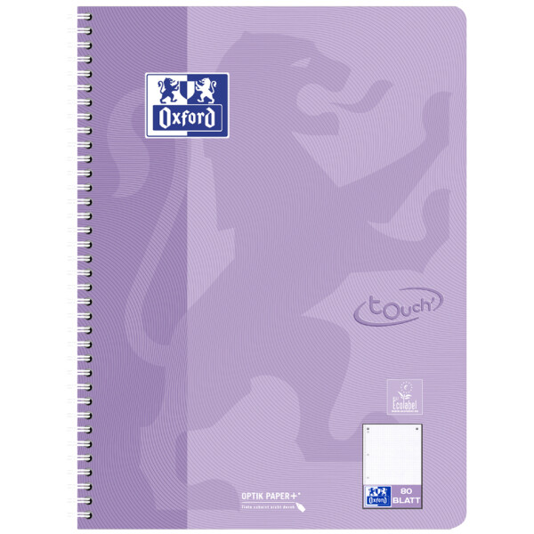Oxford Collegeblock Touch Pastell, DIN A4+, liniert