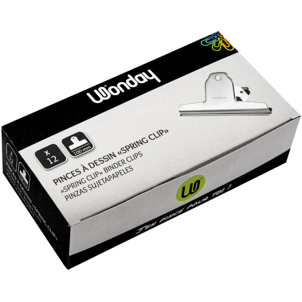 Wonday Briefklemmer "spring clip" aus Metall, Breite: 144 mm