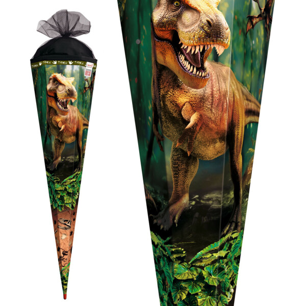 ROTH Schultüte "T-Rex Welt", eckig, 850 mm, mit Effekt