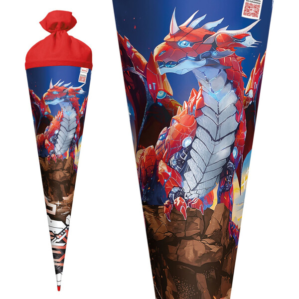 ROTH Motiv-Schultüte "Robo Drache", eckig, 850 mm, Folie