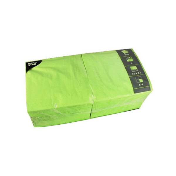 PAPSTAR Lunch-Servietten, 330 x 330 mm, 3-lagig, limonengr&uuml;n