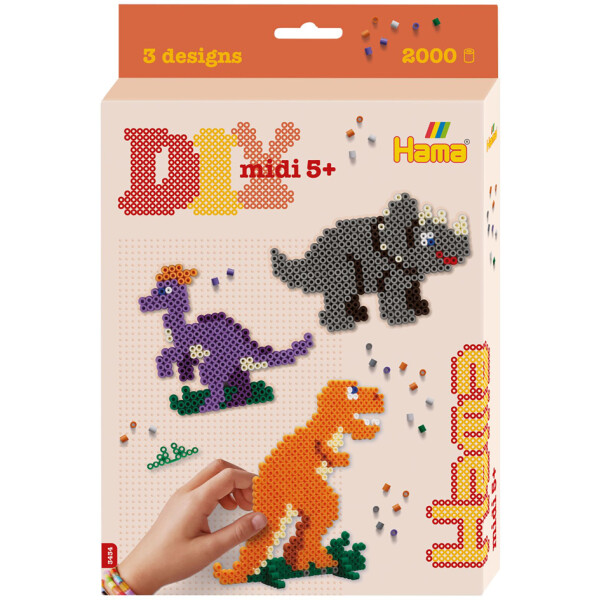 HAMA Bügelperlen midi "Dino Welt", Geschenkpackung