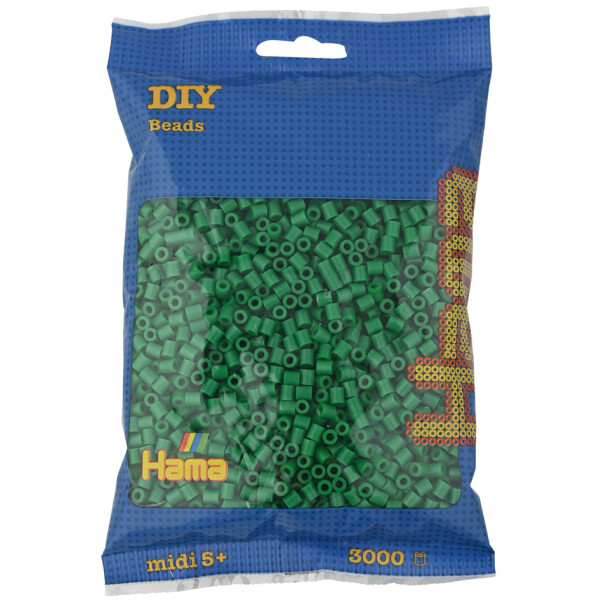 HAMA Bügelperlen midi, grün, 3.000er Beutel