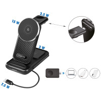 LogiLink 4-in-1 Ladestation, Apple MagSafe kompatibel