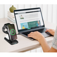 LogiLink 4-in-1 Ladestation, Apple MagSafe kompatibel