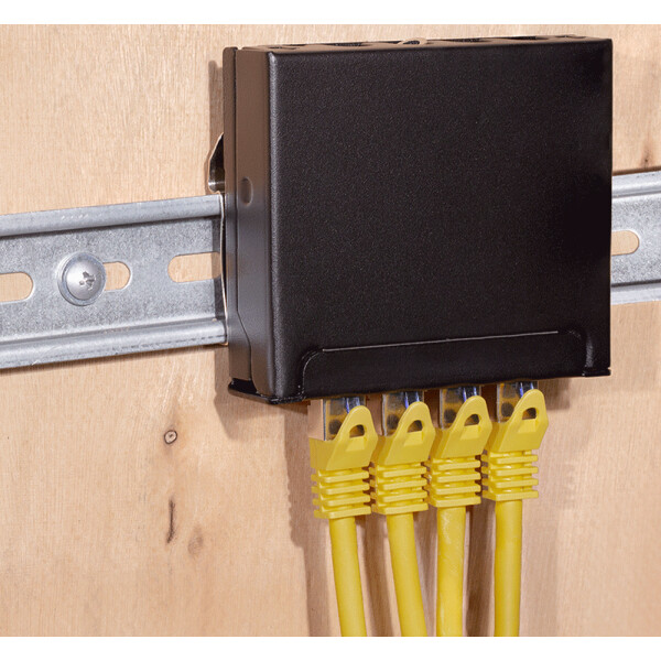 LogiLink Mini-Verteiler, Kat.6A, 4 Ports, schwarz