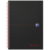 Oxford Black n Red Spiralbuch, DIN A4, kariert, Karton