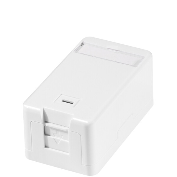 LogiLink Aufputzdose für Keystone Module, 1-fach, weiß