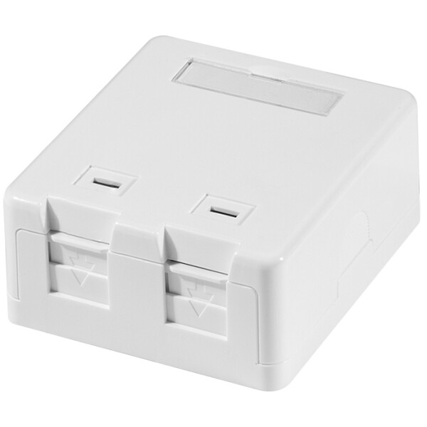 LogiLink Aufputzdose für Keystone Module, 1-fach, weiß