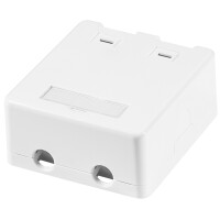 LogiLink Aufputzdose für Keystone Module, 1-fach, weiß