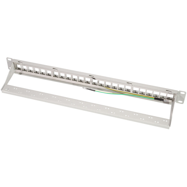 LogiLink 19" Keystone Patch Panel, 24 Port, geschirmt
