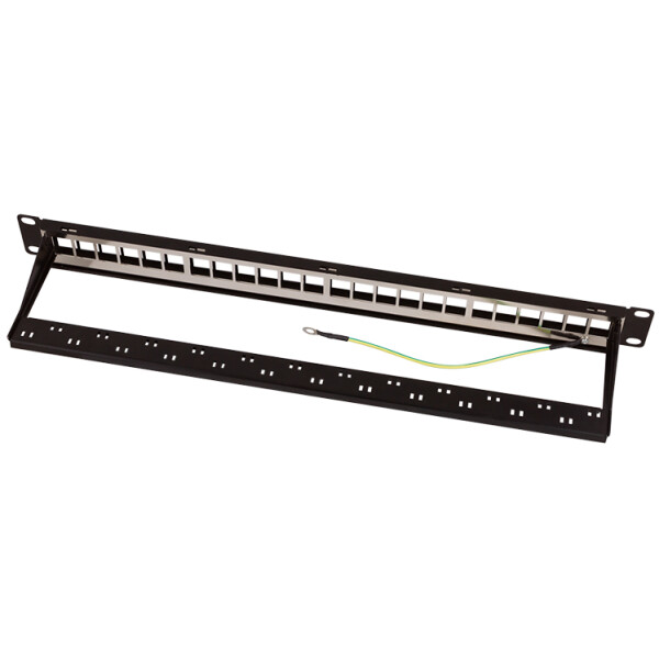 LogiLink 19" Keystone Patch Panel, 24 Port, geschirmt