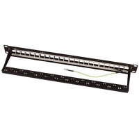 LogiLink 19" Keystone Patch Panel, 24 Port, geschirmt