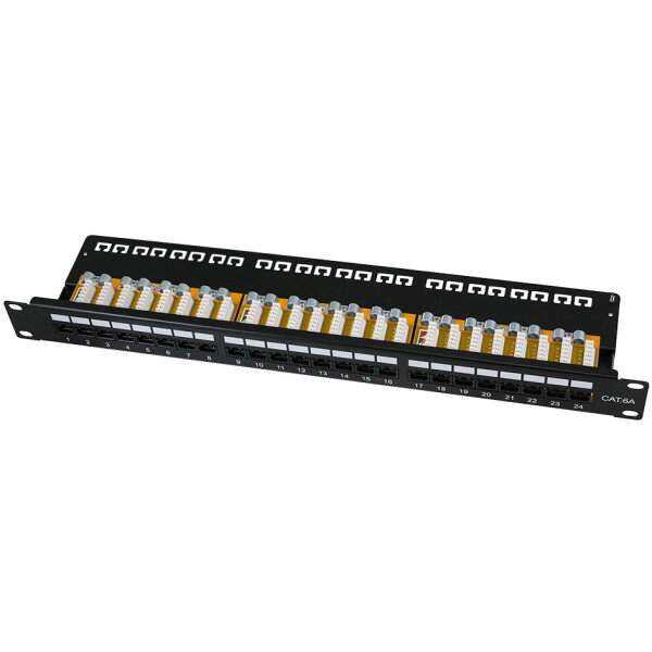 LogiLink 19" Patch Panel Kat. 6A, ungeschirmt, 24 Port, 1 HE