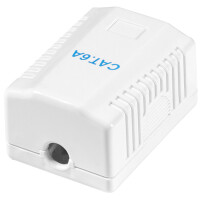 LogiLink Anschlussdose Kat.6A mit Aufputzbox, 2x RJ45, weiß
