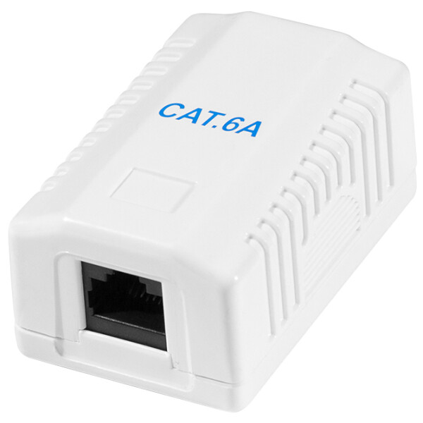 LogiLink Anschlussdose Kat.6A mit Aufputzbox, 1x RJ45, weiß
