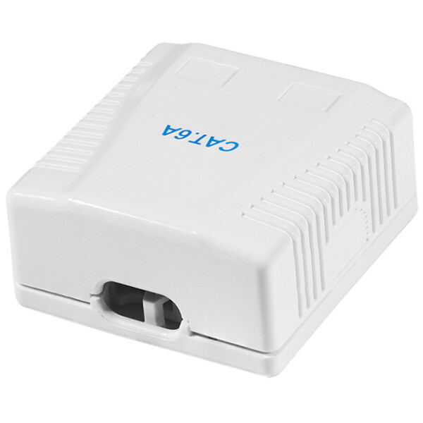 LogiLink Anschlussdose Kat.6A mit Aufputzbox, 1x RJ45, weiß