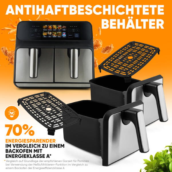 PROFI COOK Doppel-Heißluft-Fritteuse PC-FR 1287 H