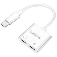 LogiLink USB-C - 2x USB-C Adapterkabel, 150 mm, weiß