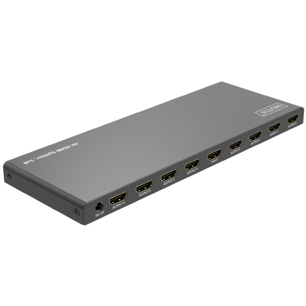 DIGITUS 4K HDMI Splitter, 1x8, 4K 60Hz HDCP 2.2, schwarz