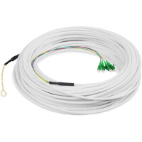 DIGITUS FTTH Drop Kabel, Singlemode, 4 Fasern, 4 LC APC, 50m