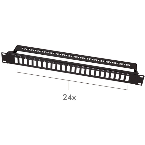 LogiLink 19" LWL Patch Panel für 24x SC-Duplex LC-Quad