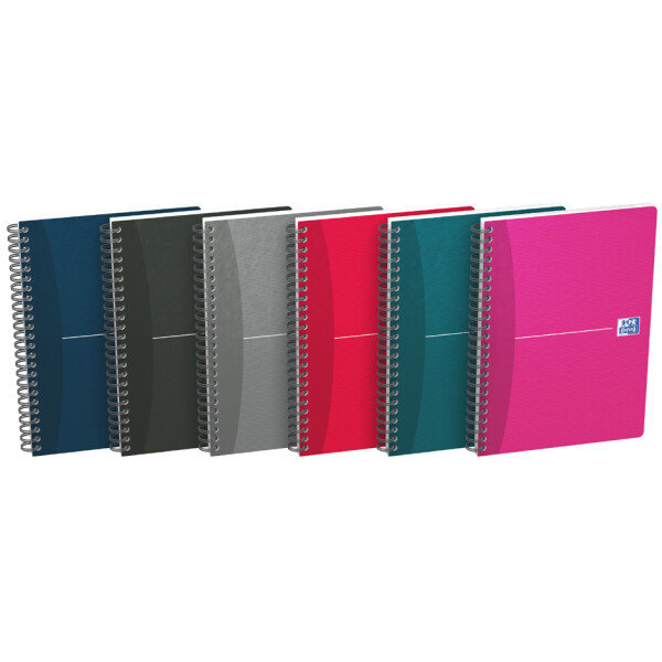 Oxford Office Spiralbuch, DIN A5, kariert, 90 Blatt, Karton