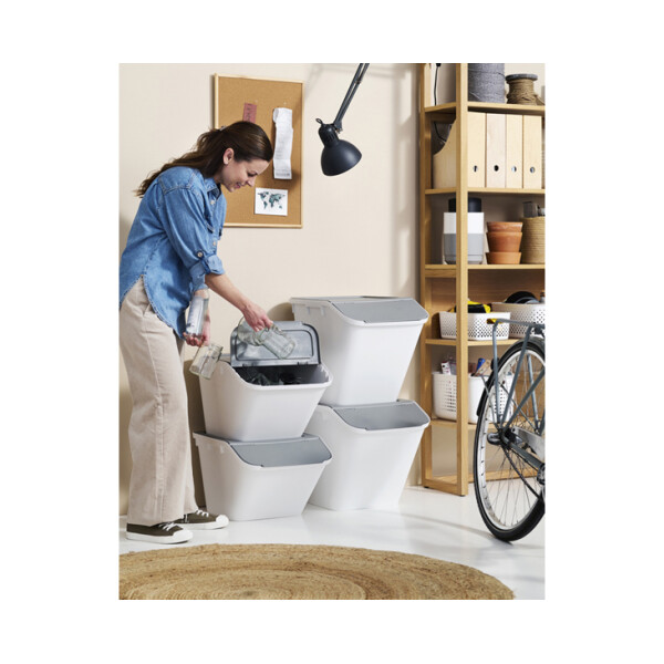 smartstore Aufbewahrungs- Recyclingbehälter Stack-it M, 37 L