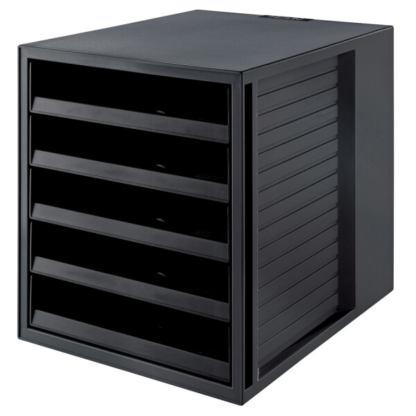 HAN Schubladenbox SCHRANK-SET KARMA, 5 offene Schübe,schwarz