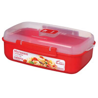 Sistema Mikrowellendose RECTANGULAR, 1,25 Liter, rot