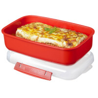 Sistema Mikrowellendose RECTANGULAR, 1,25 Liter, rot