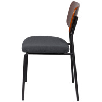 PAPERFLOW Besucherstuhl LISA, 2er Set, anthrazit