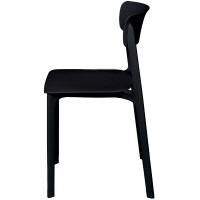 PAPERFLOW Outdoor-Besucherstuhl OTHO, 2er Set, schwarz