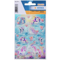 HERMA Sticker MAGIC Happy Unicorns, Transpuffy