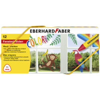 EBERHARD FABER Fenster-Wachsmalkreide, 12er Kartonbox