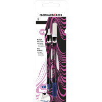 EBERHARD FABER Tintenlöscher, neonpink schwarz, 2er Blister