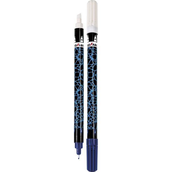 EBERHARD FABER Tintenlöscher, neonblau schwarz, 2er Blister