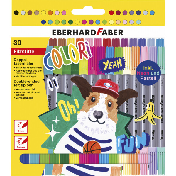EBERHARD FABER Doppelfasermaler COLORI, 10er Kartonetui