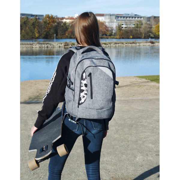 EBERHARD FABER Schulrucksack X-Style, grau schwarz