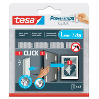 tesa Powerstrips CLICK Klettstreifen SMALL, weiß