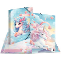 HERMA Eckspannermappe "Happy Unicorns", Karton,...